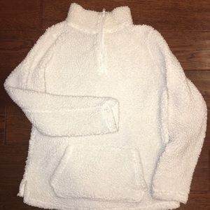 Fuzzy White Sweater